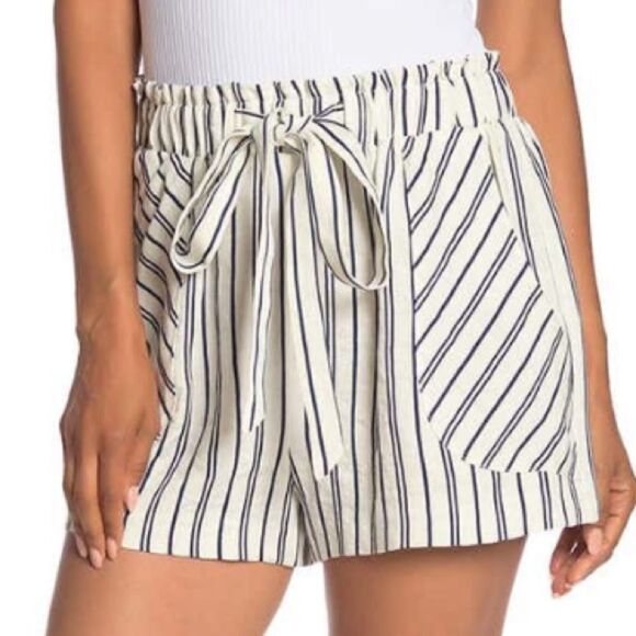 NWT Milly Kori Linen Blend Tie Shorts - Picture 5 of 6
